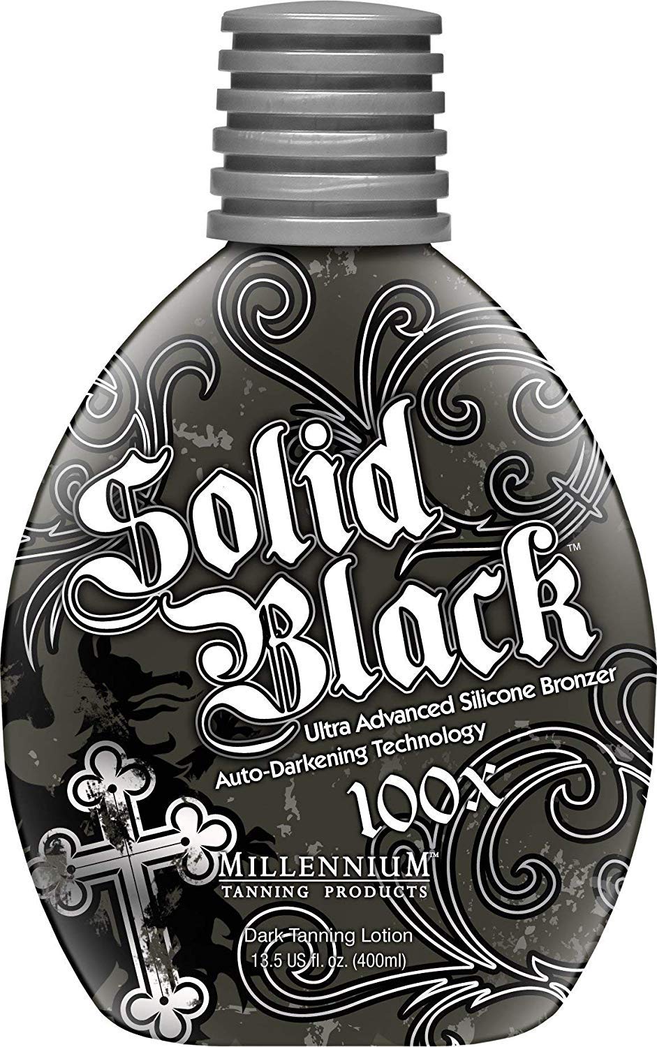 Solid Black Gothic Tanning Lotion